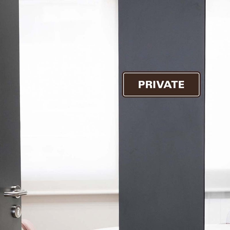 All Quality Standard Private Door/Wall Sign - Brushed Gold - Large - Image 3